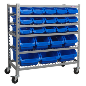 Mobile Bin Storage System 22 Bins - TPS22 - Farming Parts