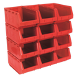 Plastic Storage Bin 210 x 355 x 165mm - Red Pack of 12 - TPS412R - Farming Parts