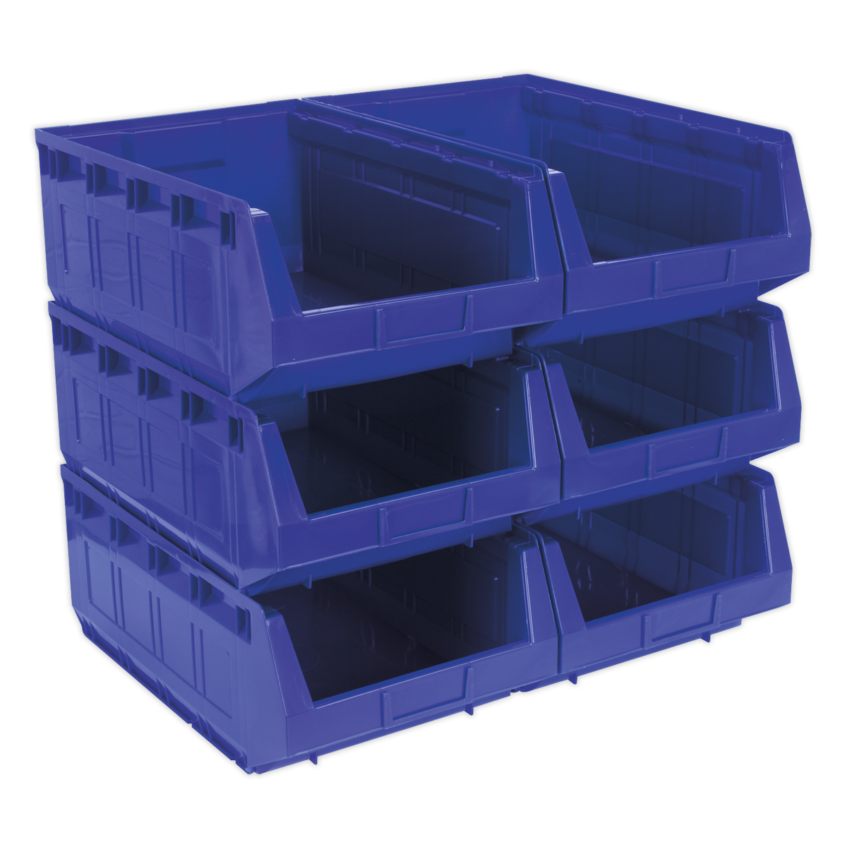 Plastic Storage Bin 310 x 500 x 190mm - Blue Pack of 6 - TPS56B - Farming Parts