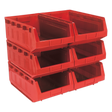 Plastic Storage Bin 310 x 500 x 190mm - Red Pack of 6 - TPS56R - Farming Parts