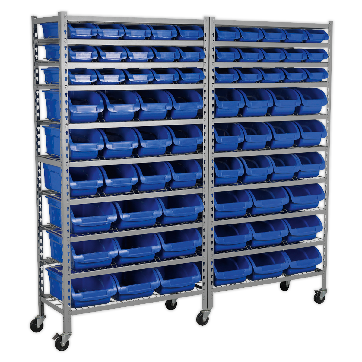 Mobile Bin Storage System 72 Bins - TPS72 - Farming Parts