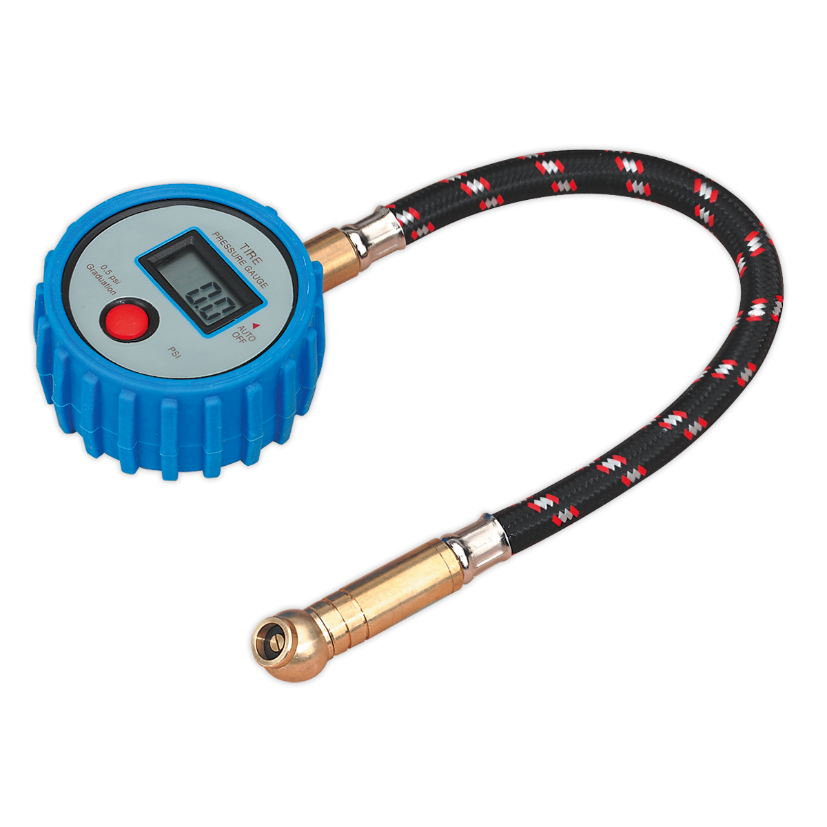 Tyre Pressure Gauge Digital with Leader Hose & Quick Release 0-100psi - TST/PG981 - Farming Parts