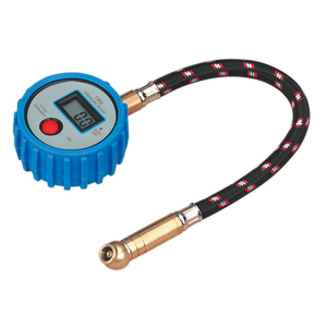 Tyre Pressure Gauge Digital with Leader Hose & Quick Release 0-100psi - TST/PG981 - Farming Parts