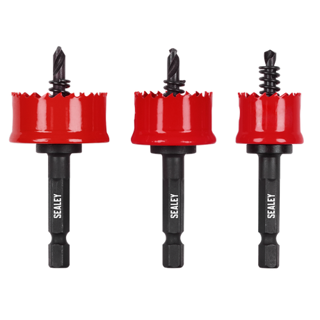 Sealey Thin Wall Hole Saw Set 3pc SE TWHS3
