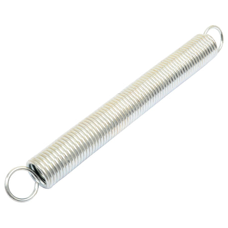 A close-up image of the Sparex Tension Spring (Sparex Part No.S.24856) featuring a wire diameter of 2.7mm and a spring diameter of 22mm, with loops on both ends.