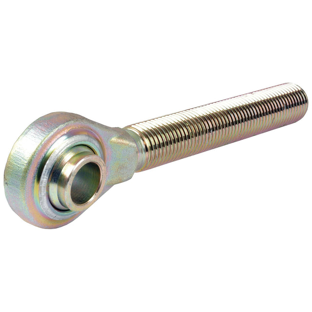 The Top Link Ball End - 1 1/4'' UNC - Cat.2 | Sparex Part No.S.16075 from Sparex is shown diagonally, featuring an overall length with the spherical bearing on the left and the threaded section extending to the right.