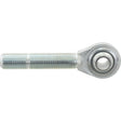 The Sparex Top Link Ball End - M36x3 Metric - Cat.2 (Sparex Part No.S.29331) is a metal rod end bearing with a threaded shaft and an enclosed ball swivel joint, featuring a precise overall length.