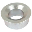 The Sparex Towing Eye Bush (33 x 55 x 65mm), also known as Sparex Part No. S.56836, is a metallic, round bushing with a central hole and a flanged top edge, perfect for use with trailer hitch eyes.