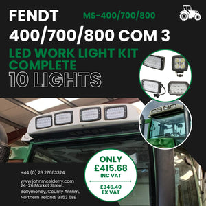 Fendt 400/700/800 Com 3 LED Work Light Kit Complete