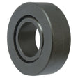 A Sparex S.62487 Trunion Bearing, a cylindrical black metal component with an inner circular hole, resembling those found on Case IH machinery.