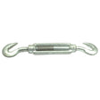 The Sparex Turnbuckle - Hook/Hook,⌀: M16 - S.21065, classified as DIN 1480 with two hooked ends and a threaded body, is designed for adjusting tension to the maximum load.