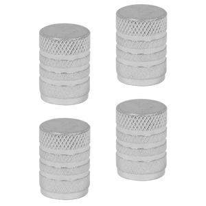 Aluminium Valve Cap 4pc - Silver Anodised - SE-VCA4