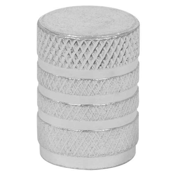 Aluminium Valve Cap 4pc - Silver Anodised - SE-VCA4