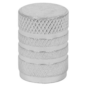 Aluminium Valve Cap 4pc - Silver Anodised - SE-VCA4