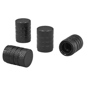 Aluminium Valve Cap 4pc - Black Anodised - SE-VCB4