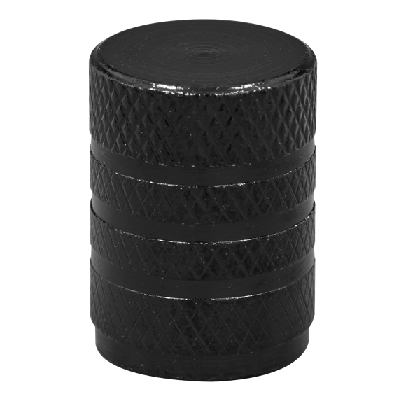 Aluminium Valve Cap 4pc - Black Anodised - SE-VCB4