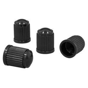 Plastic Valve Caps 4pc - Black - SE-VCP4
