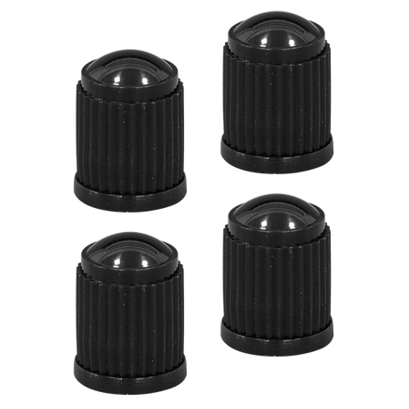 Plastic Valve Caps 4pc - Black - SE-VCP4