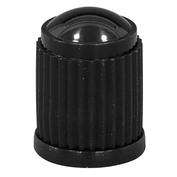Plastic Valve Caps 4pc - Black - SE-VCP4