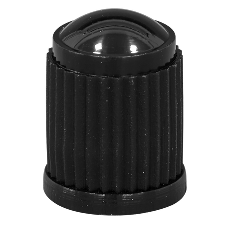Sealey Plastic Valve Caps 4pc Black SE VCP4