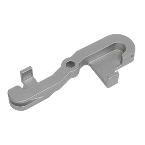 The Sealey Brake Pipe Bender - Handheld - VS0375, a metal tool with multiple hooks and a central 6mm hex slot designed for mechanical or technical purposes, is shown on a white background.