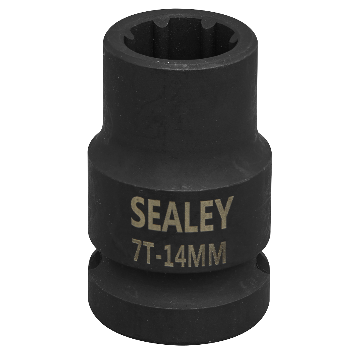 A Sealey Brake Caliper Socket 1/2"Sq Drive 14mm 7-Point (VS0985) tool, perfect for mechanical and automotive use, particularly with VAG vehicles.