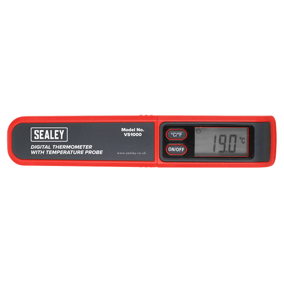 Sealey Digital Thermometer with Temperature Probe SE VS1000