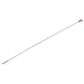 The Sealey Mercedes Transmission Dipstick 1200mm - VS1200TD is a straight metal rod with a loop and red detail on one end, designed for fluid level checking in the 722.6 automatic transmission of a Mercedes vehicle.