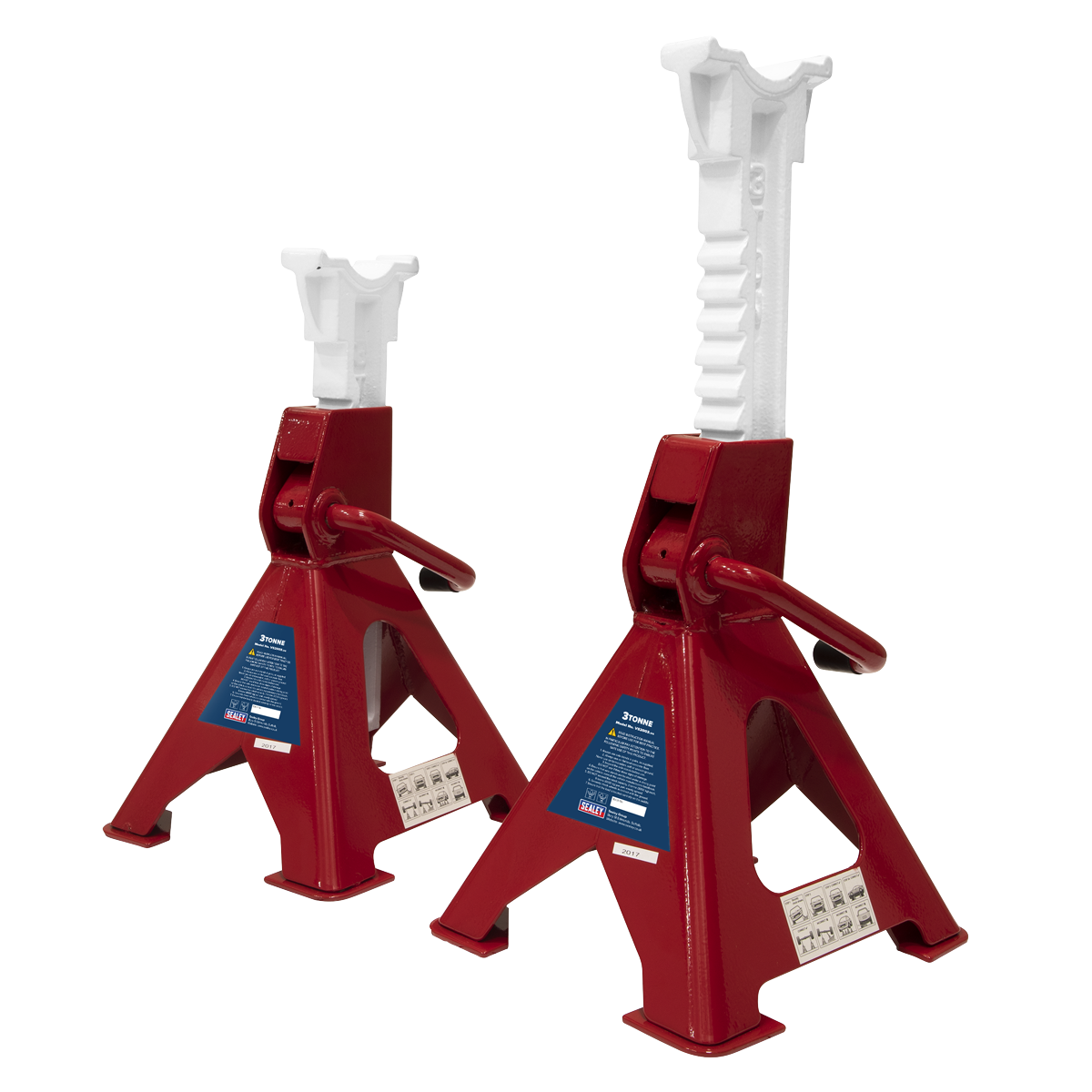 Axle Stands (Pair) 3 Tonne Capacity per Stand Ratchet Type - VS2003 - Farming Parts