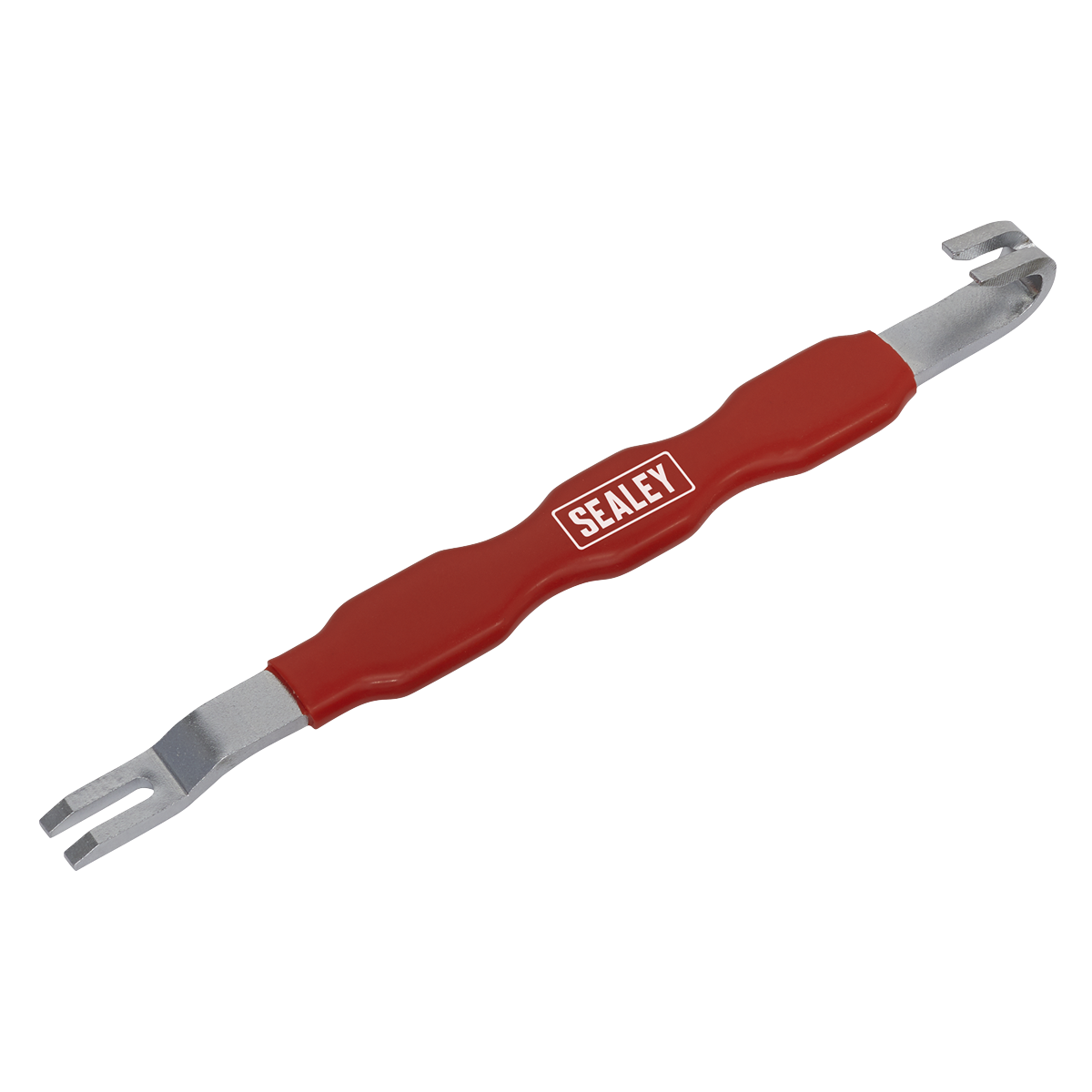 A red and silver Sealey Automotive Electrical Connector Separator Tool (VS2031), featuring a double-ended design, perfect for automotive use, including car and commercial vehicles.