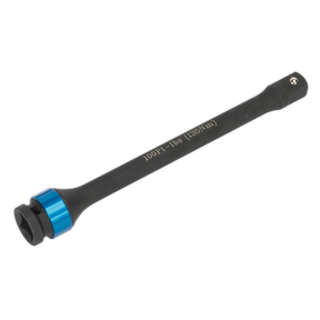 The Torque Stick 1/2" Sq Drive 135Nm - VS2247 from Sealey, in black with a blue band, is labeled "100Ft-Lbs (135Nm)" and is perfect for use with impact wrenches to ensure precise over-torque prevention.