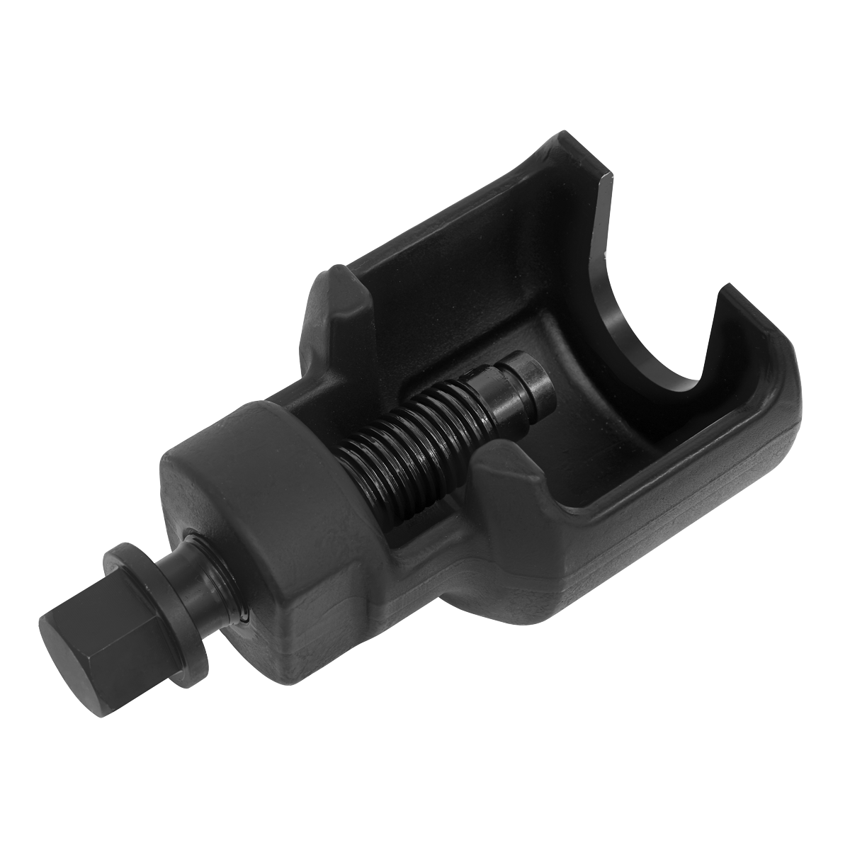 The Sealey Ball Joint Splitter 42mm - VS3805, featuring a forged steel body and a threaded screw in the middle, is perfect for splitting ball joints during automotive repair.