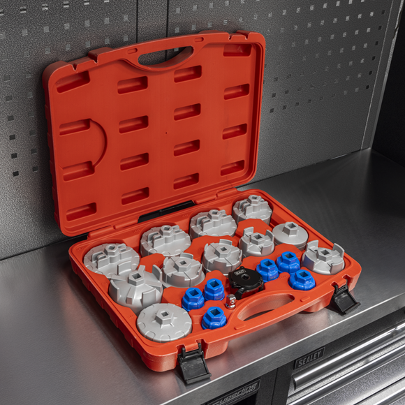 Oil Filter Cap Wrench Set 19pc - SE-VS7013
