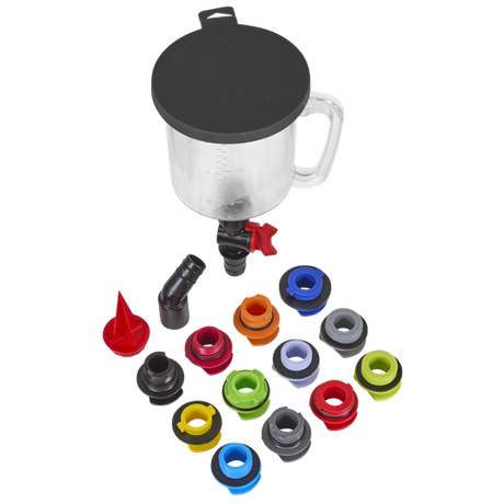 Master Engine Oil Funnel Filling Kit 15pc - SE-VS7107