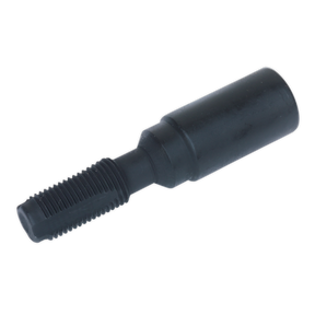 The Sealey Spark Plug Thread Chaser 12mm - VS724 is a black plastic cylindrical insert with a ridged, screw-like end, specifically designed to prevent cross-threading damage.