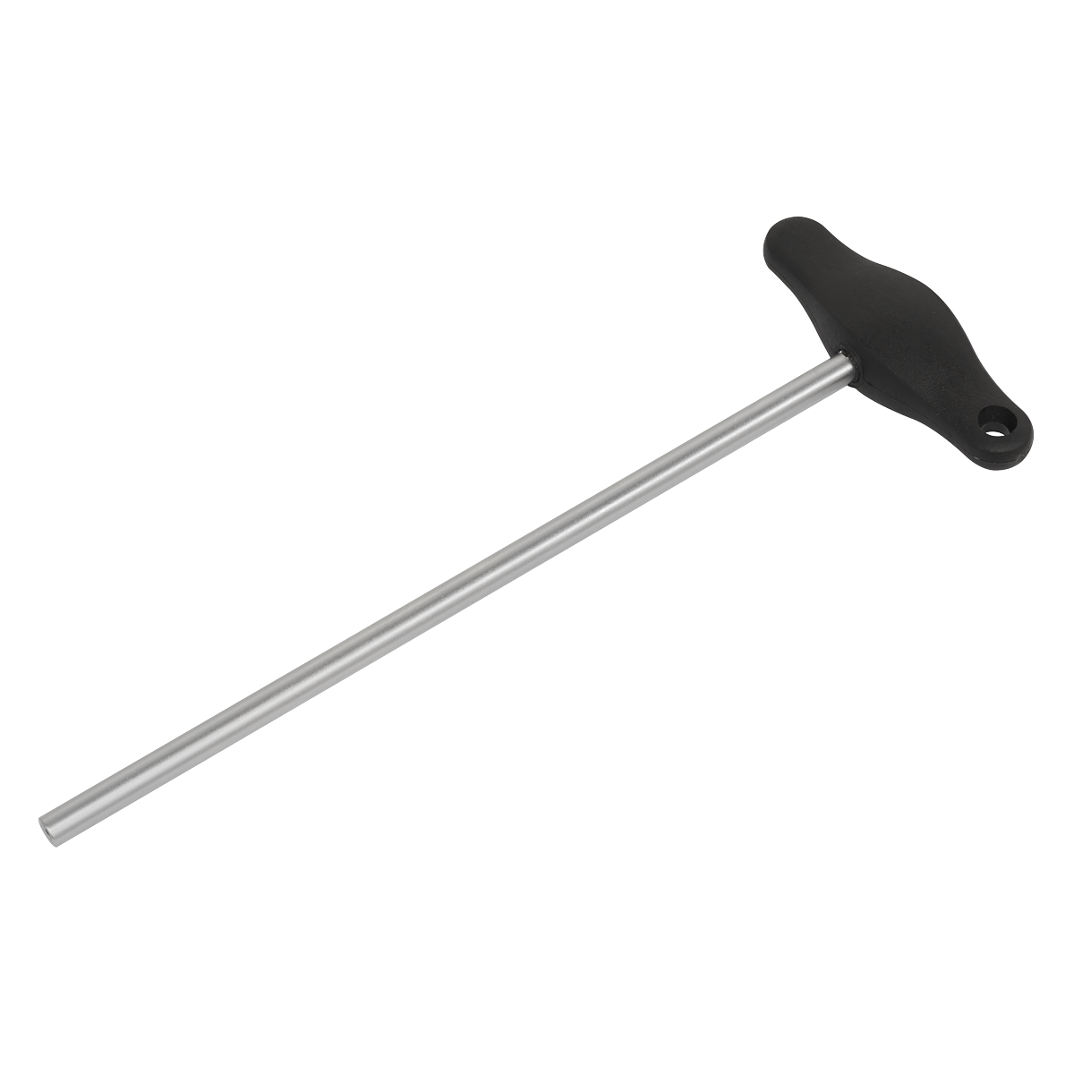 The Adaptive Cruise Control Adjustment Tool - VAG - VS809 by Sealey, featuring a T-handle crafted with a Chrome Vanadium metal shaft and a black plastic grip, isolated on a white background.