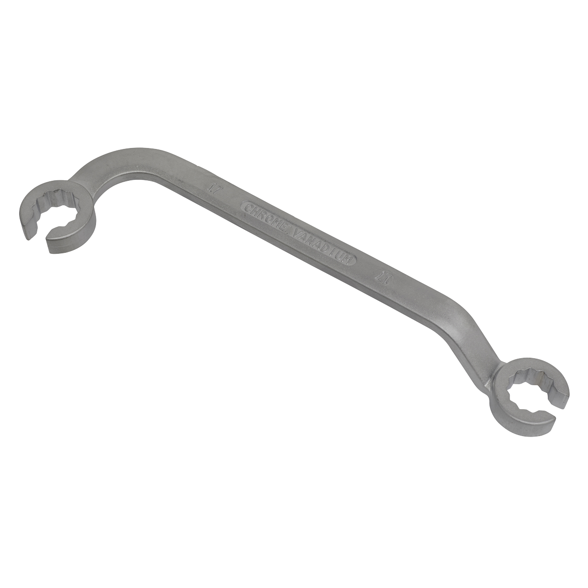 A 17mm Fuel Pipe Wrench with a curved handle, designed for precision tasks on VAG TDi engines, featuring "Sealey VSE5330" text engraved on the side.