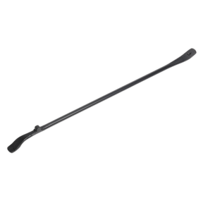 The Sealey Tyre Lever 940mm - VSTL940 is a black plastic shoehorn with a long handle and hook ends, reminiscent of a carbon steel tyre lever.