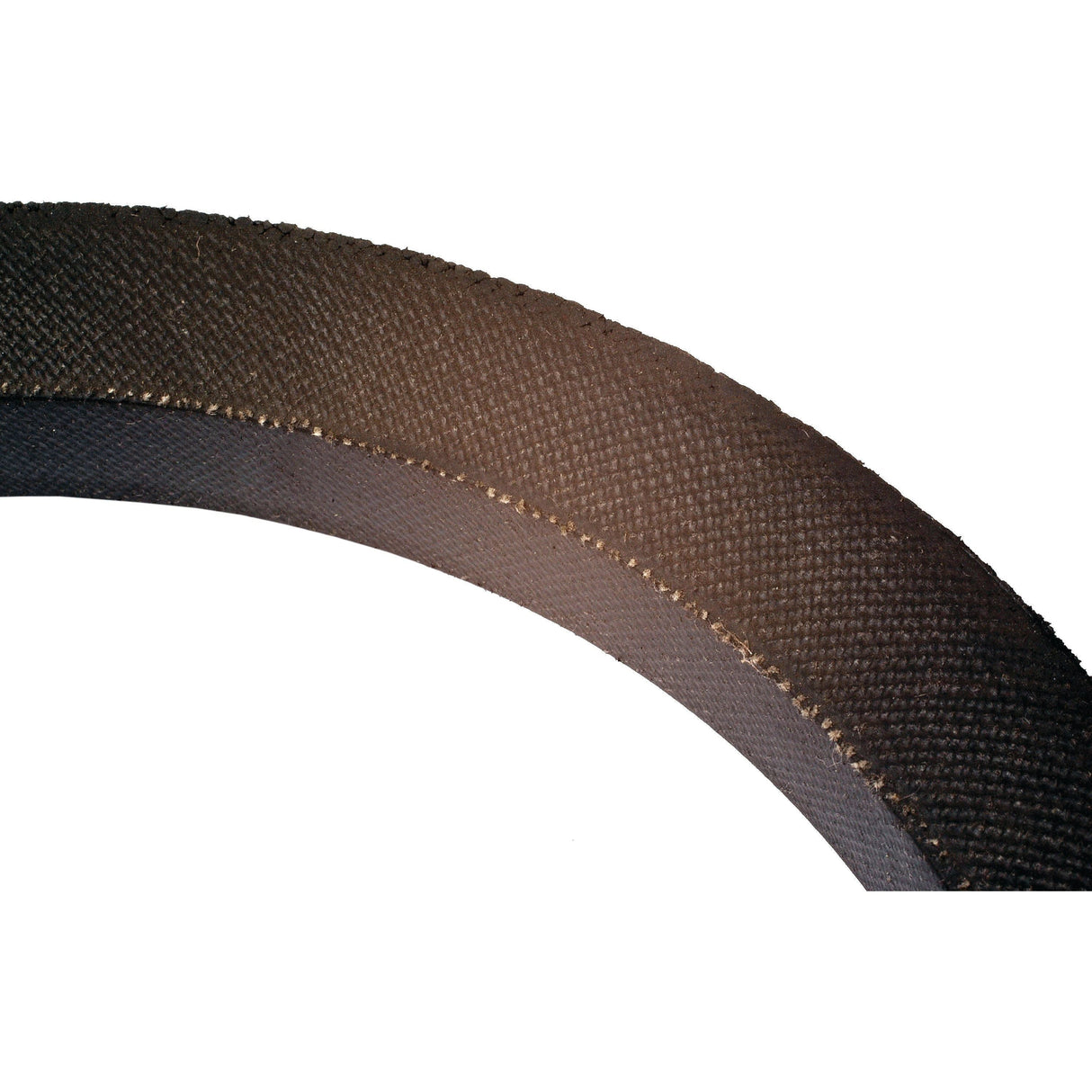 Close-up view of a black textured surface with a curved shape, possibly a section of the Sparex NLA V Belt - C Section (Belt No. C100, Sparex Part No. S.18952).