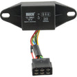 A black automotive electrical component featuring colored wires and a connector, labeled "HUCO 13 2801 14V Made in Germany," branded as Sparex Voltage Regulator (Sparex Part No.S.70585), is compatible with Toyota, Suzuki, Daihatsu, Kubota, and Ford New Holland vehicles.