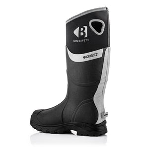Buckbootz WALKERZBK Black Waterproof Walking Wellies Reflective