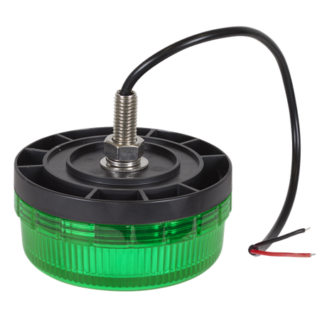 SMD LED Rotating Flashing Warning Beacon with 12mm Bolt Fixing - Green 12/24V - SE-WB45LEDG