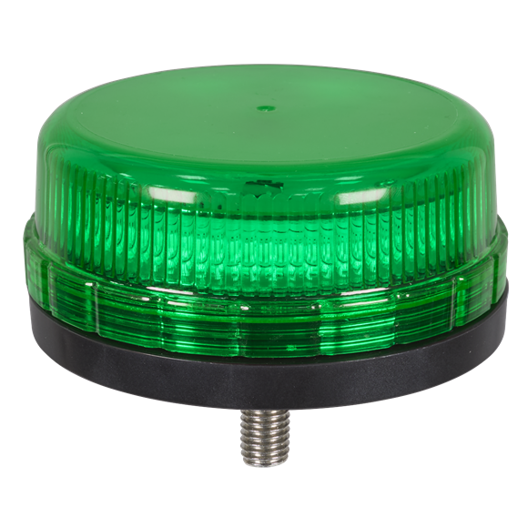 SMD LED Rotating Flashing Warning Beacon with 12mm Bolt Fixing - Green 12/24V - SE-WB45LEDG