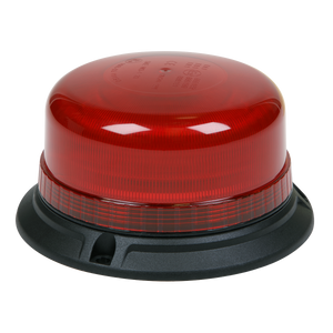 The Sealey Warning Beacon SMD LED 12/24V 3 x 6.5mm Bolt Fixing - Red (model WB952LEDR) is a high-power red emergency beacon light featuring a black base and a 3-point mounting system.