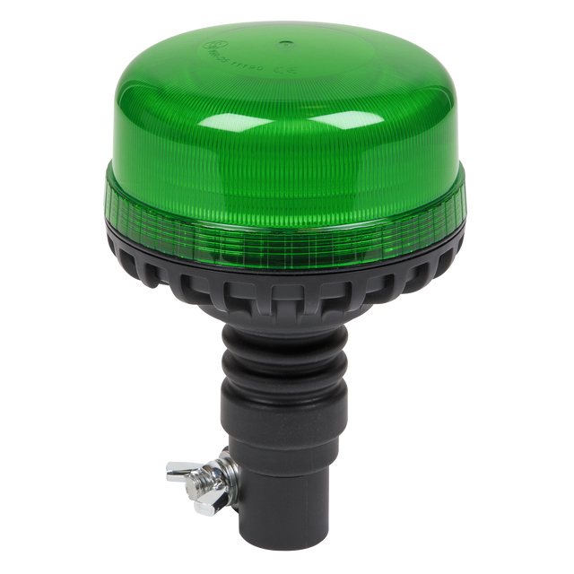 Warning Beacon SMD LED 12/24V Flexible Spigot Fixing - Green - WB955LEDG - Farming Parts