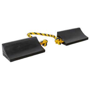 Rubber Wheel Chocks Heavy-Duty - Pair - WC16 - Farming Parts