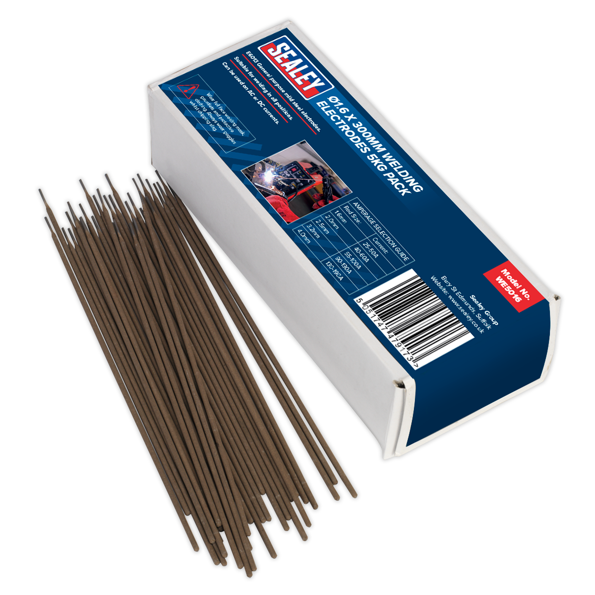 Welding Electrodes Ø1.6 x 300mm 5kg Pack - WE5016 - Farming Parts