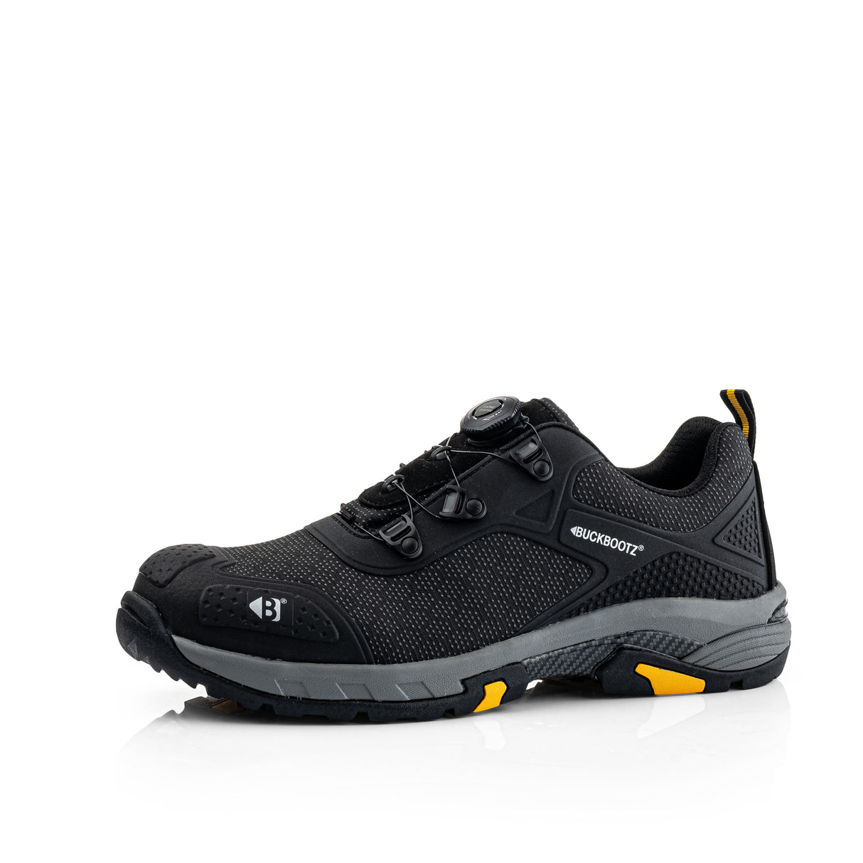 Buckbootz WHEELZLOW FITGO Black Safety Trainers S1PS ESD Wide Fit