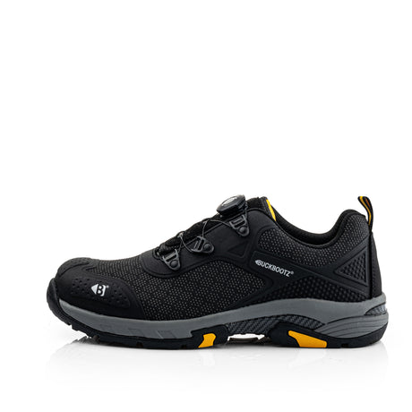 Buckbootz WHEELZLOW FITGO Black Safety Trainers S1PS ESD Wide Fit