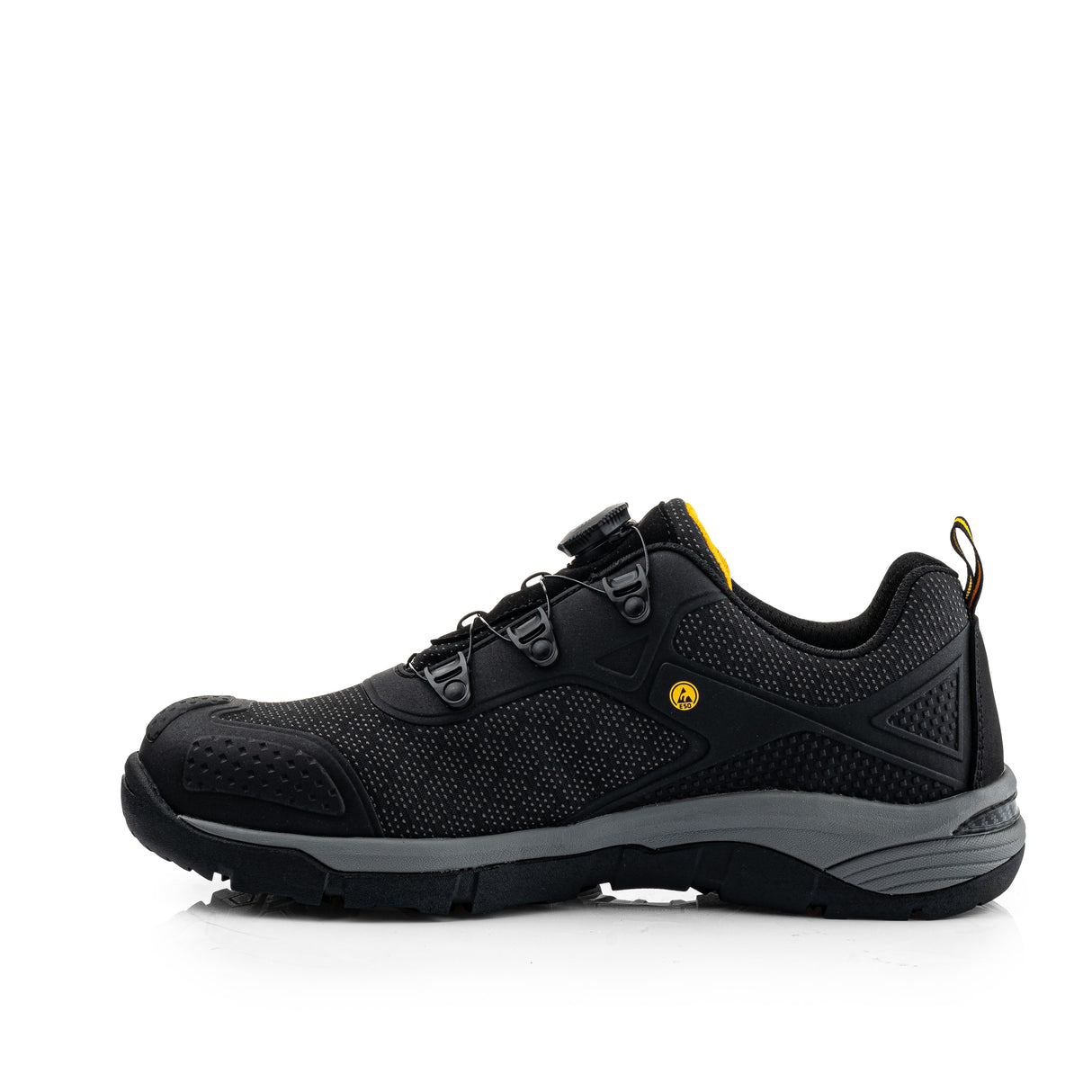 Buckbootz WHEELZLOW FITGO Black Safety Trainers S1PS ESD Wide Fit